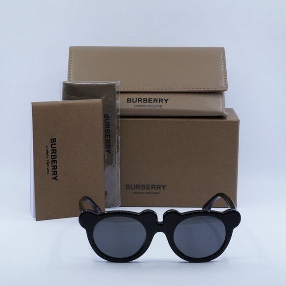 Burberry Kids JB4355 300187 Round Sunglasses - Black/Dark Grey - Picture 2 of 9